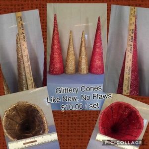 Glittery Cones